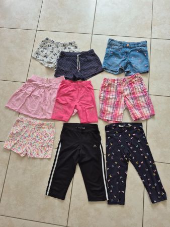 9x Shorts/Röckli/Caprihosen Gr. 122/128 zum Austragen