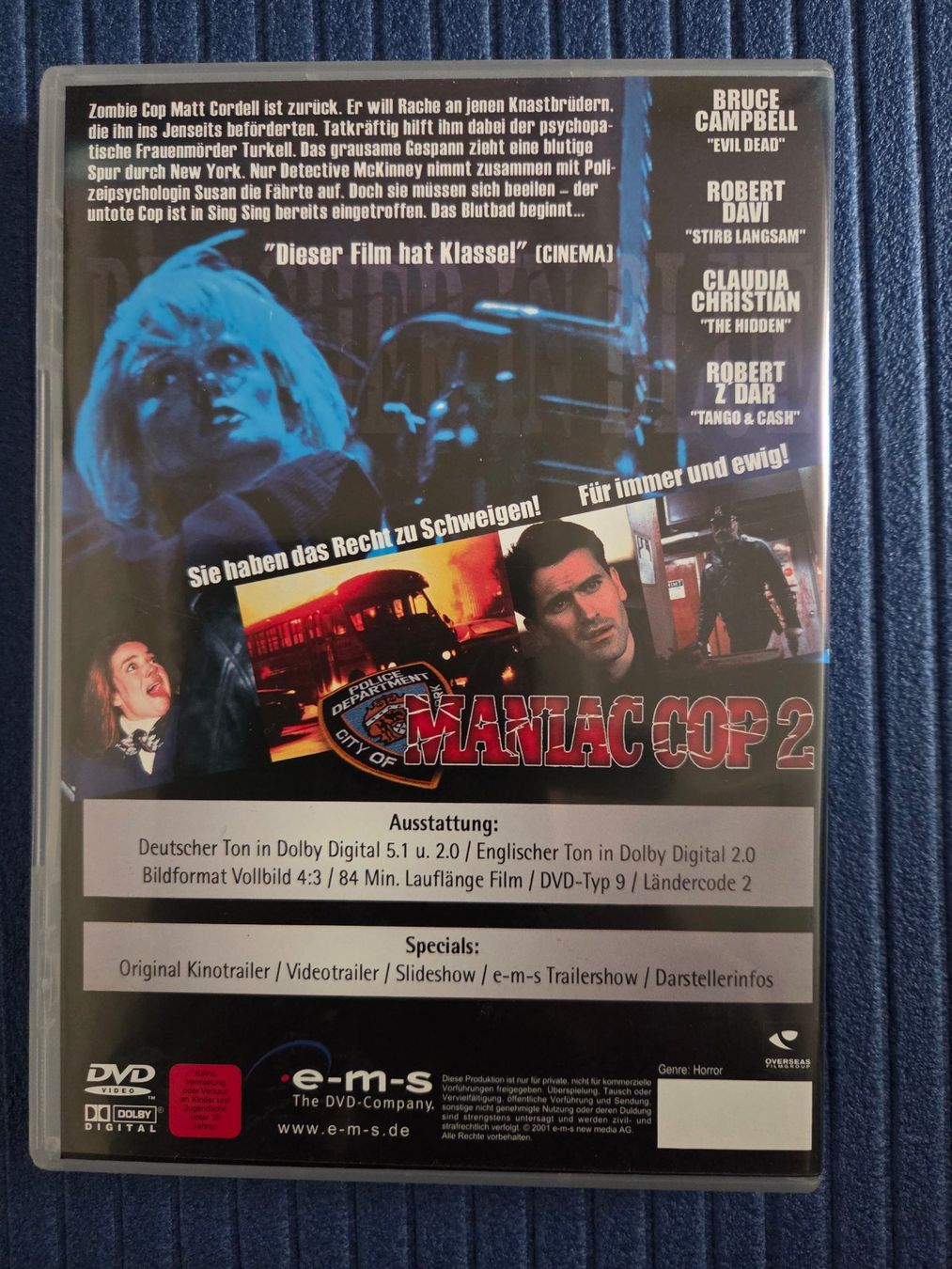 Tutti i DVDs: DVD Maniac Cop 2 Bruce Campbell – Usato da Mollis venduto da Cadillac58 1