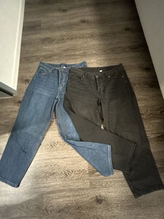 Barrell-Jeans von H&M, Grösse 42, blau und anthrazit im Set