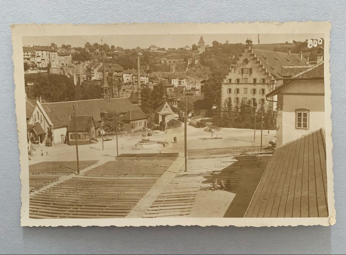 Ansichtskarten: Ansichtskarten - Fribourg, Planche Supérieure & Caserne, FR – Gebraucht aus Düdingen von polytropon_5 1