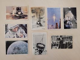 8 X Sammelkarten "Der Weg zum Mond" 70er
