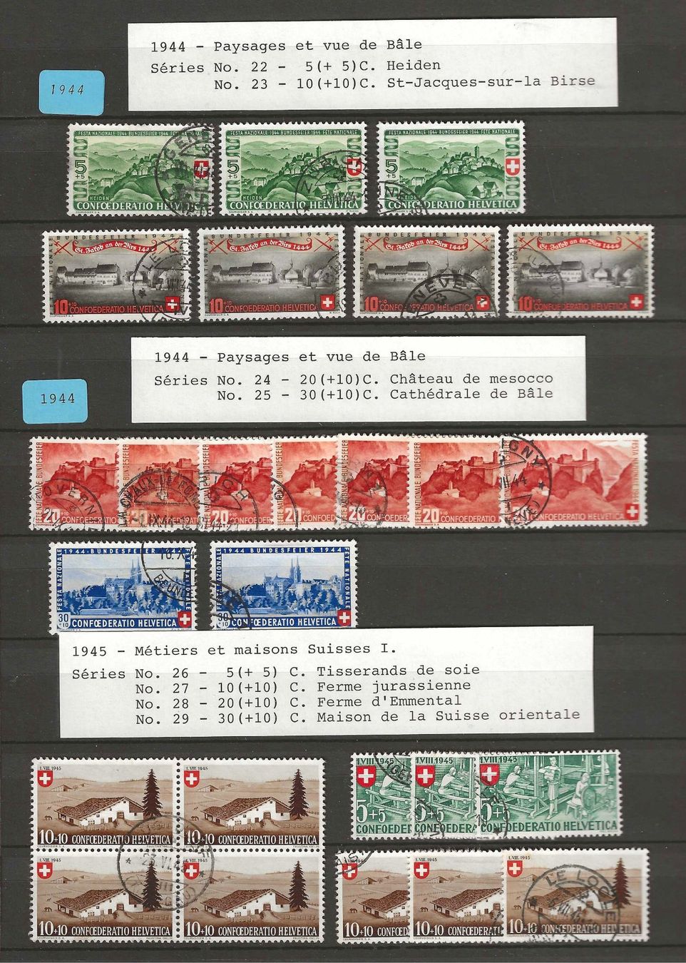 Tutti i francobolli: Pro Patria Anfangswerte auf 10 Steckseiten – Usato da Gümligen venduto da Geniusbuy 3