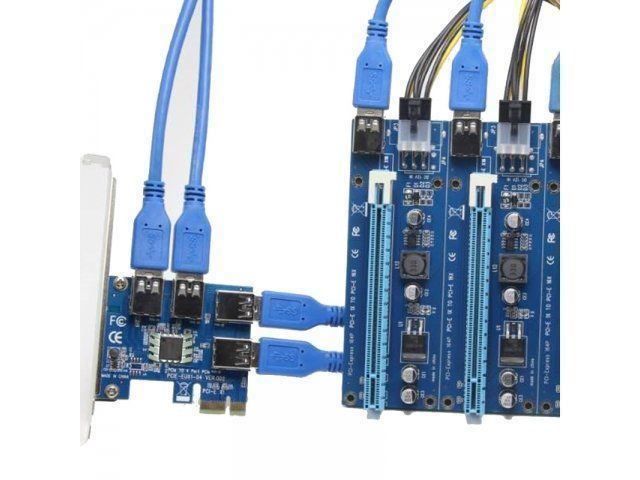 Coin Miner: Mining Riser Kit 4-fach PCIe Adapter – Neu und originalverpackt aus Wettingen von Schabernack_sam