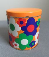 schöne Blechdose • Blumen-Motiv • aus den 70er Jahren
