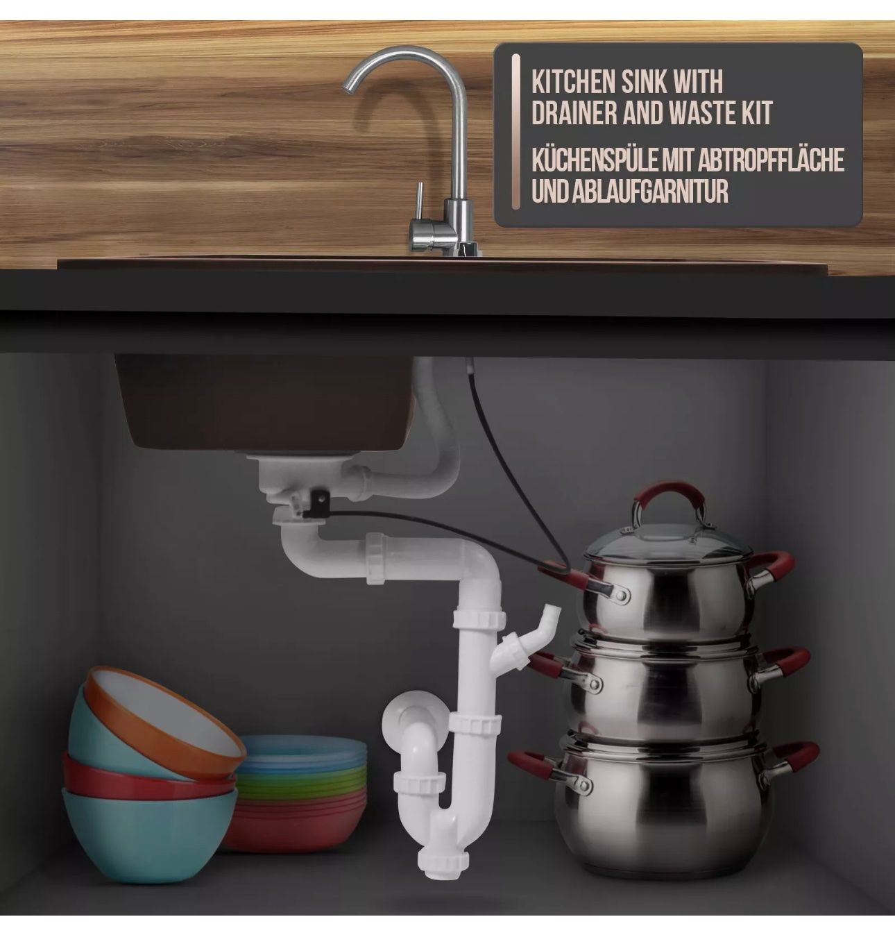 Lavabi & lavandini: + Granitspüle + Siphon Einbauspülle Komplet set – Nuovo e nell'imballaggio originale da Amriswil venduto da JaJa-Express 5