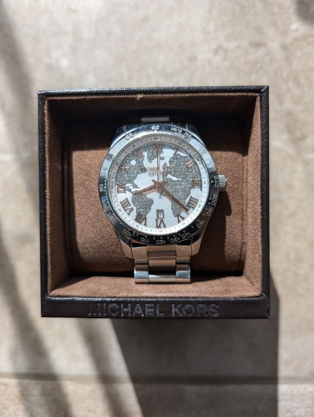 Michael Kors Orologi: Elegant Michael Kors World Map Watch w/ Crystals – Nuovo (secondo la descrizione) da Sierre venduto da Dorianex6 1