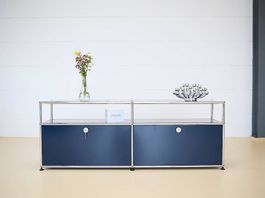 USM Haller Lowboard Stahlblau