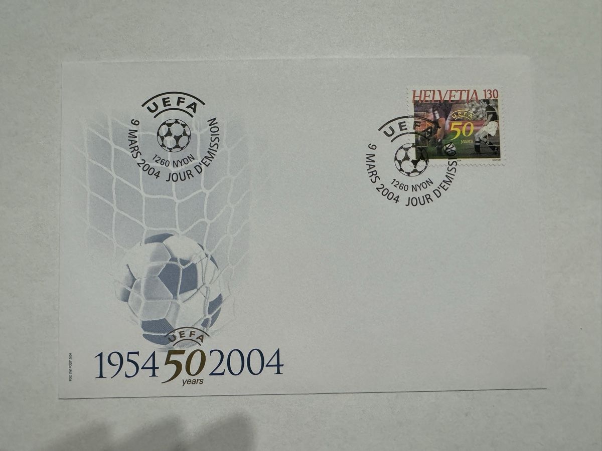 Buste & buste per spedizione: Briefumschlag 2004 Uefa 50Jahr – Nuovo e nell'imballaggio originale da Bütschwil venduto da sof_p98b