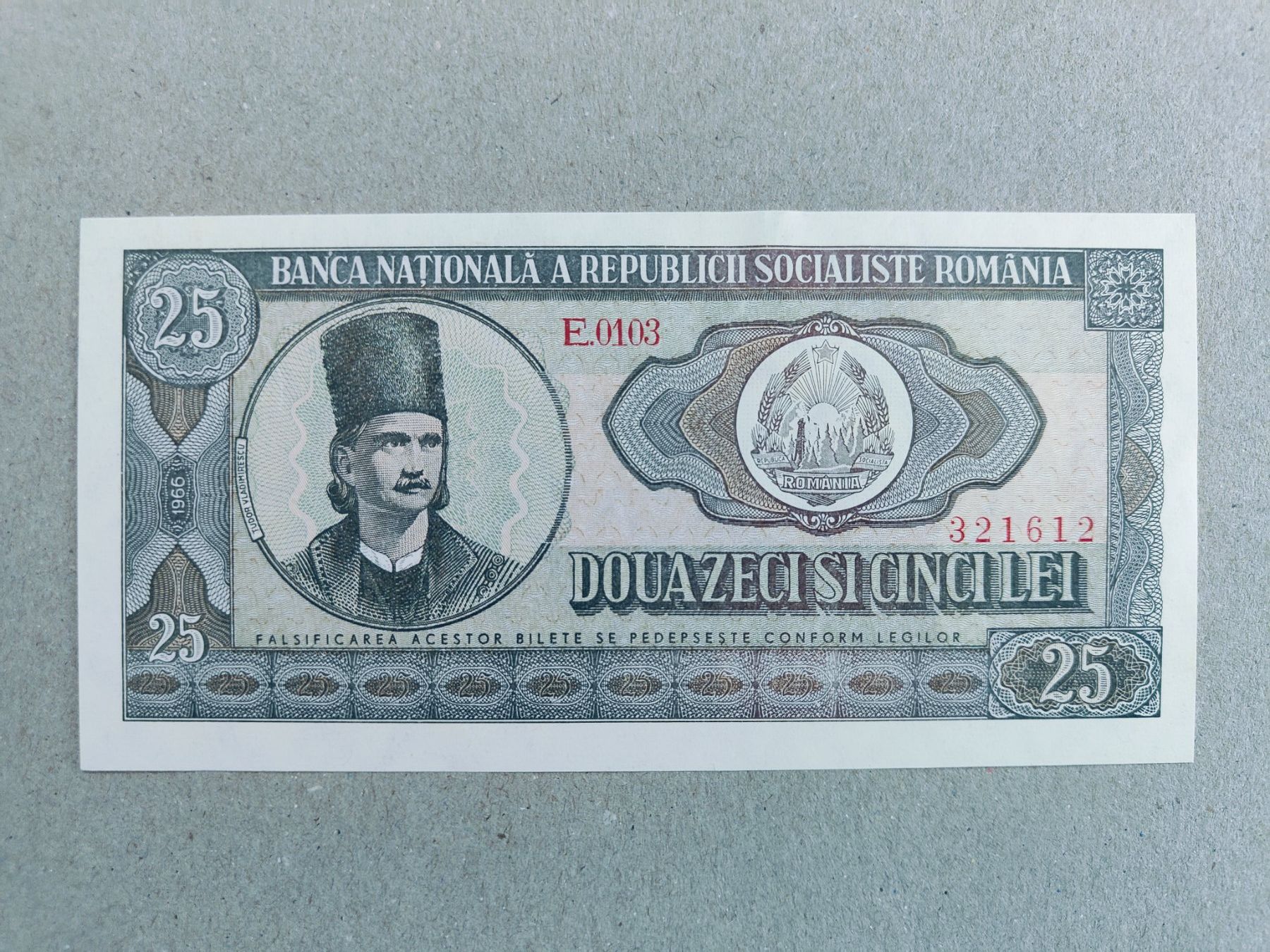 Banknoten: Rumänien 25 Lei 1966 !!!!!!! – Neu (gemäss Beschreibung) aus Flaach von Lonzo99