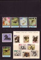 schönes Briefmarkenlot mit Motiv Hund