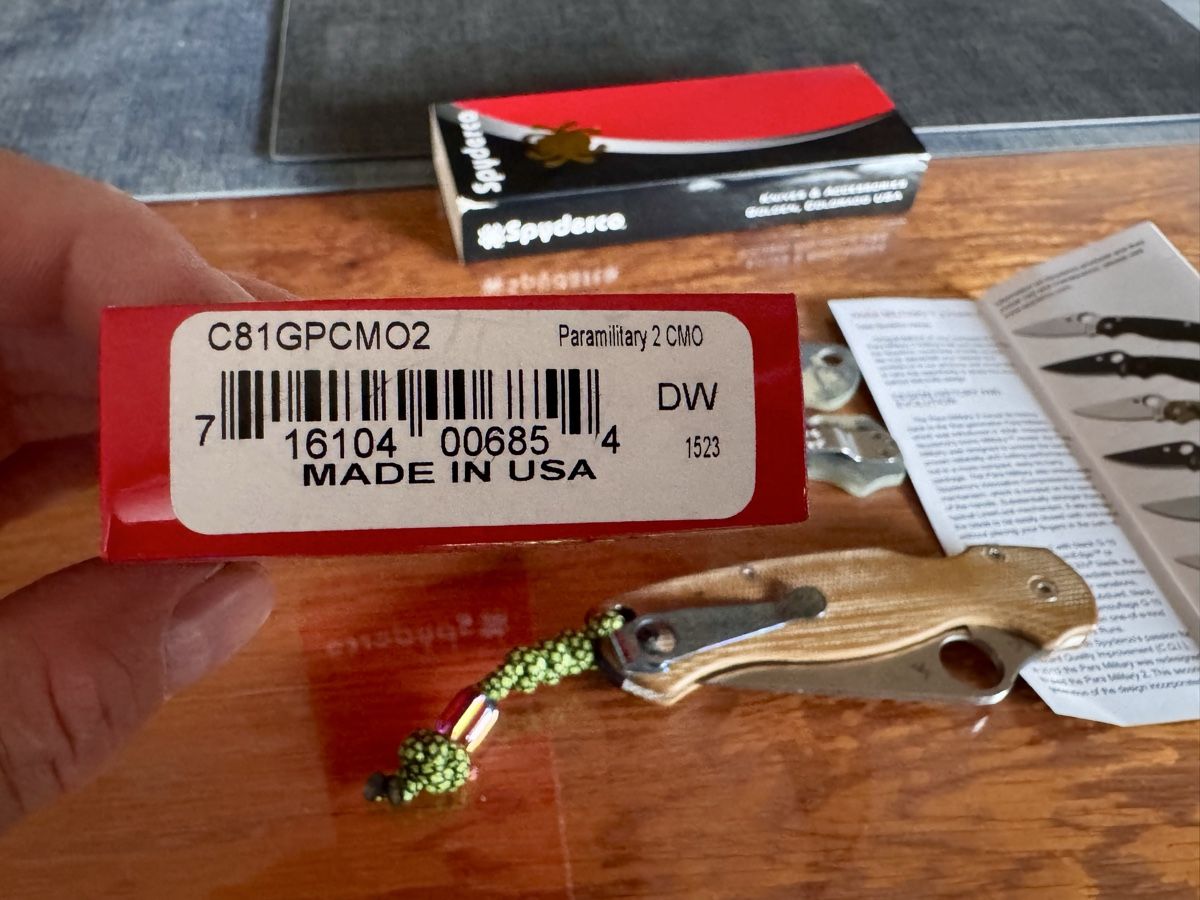 Spyderco Taschenmesser: Spyderco Paramilitary 2  – Neu (gemäss Beschreibung) aus Hittnau von Klausdieter 6