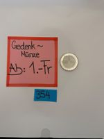20.- Fr. Gedenkmünze Ab: 1.- Fr.