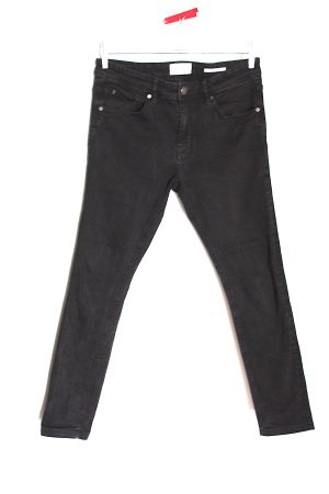 Schwarze dehnbaren Jeansstoff Pull u. Bear, Demin Gr 42 Hose