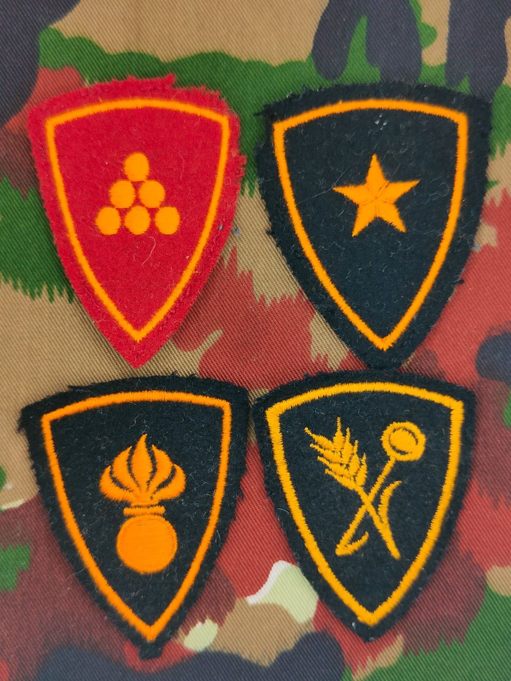 Schweizer Armee Placchette & Badge: Funktionsabzeichen Ord. 1949 Set (2) – Usato da Bauma venduto da SwissMilitaria