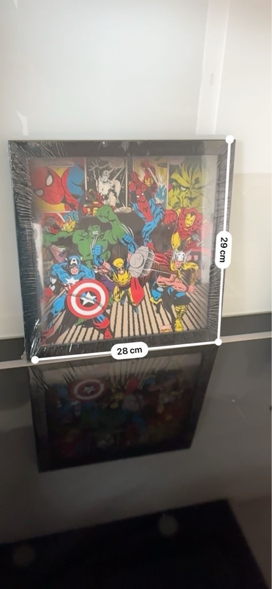 Foto & Immagini: Marvel Comic Helden Bild gerahmt, Grösse 28x29cm - Neu! – Nuovo e nell'imballaggio originale da Allschwil venduto da Romi_marina