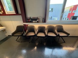 Stuhl Kunstleder schwarz 5 Stk neuwertig