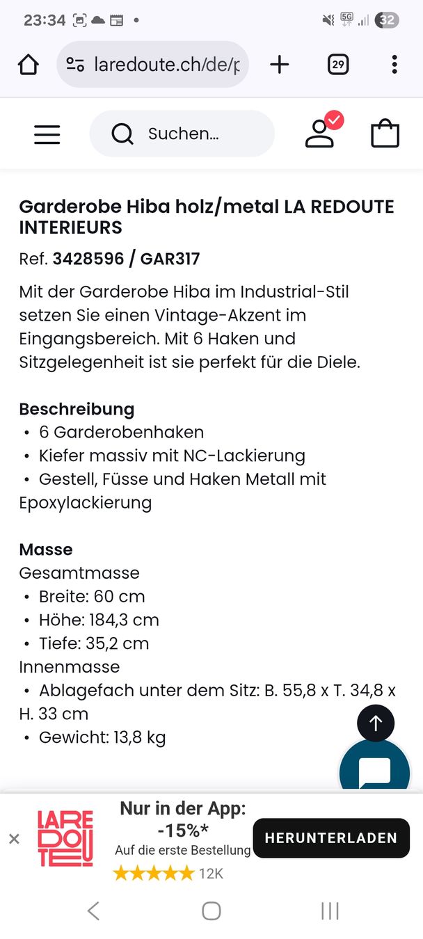 Garderobe: Garderobe Eingangsbereich La Redoute – Gebraucht aus Bern von Fabi2209 2