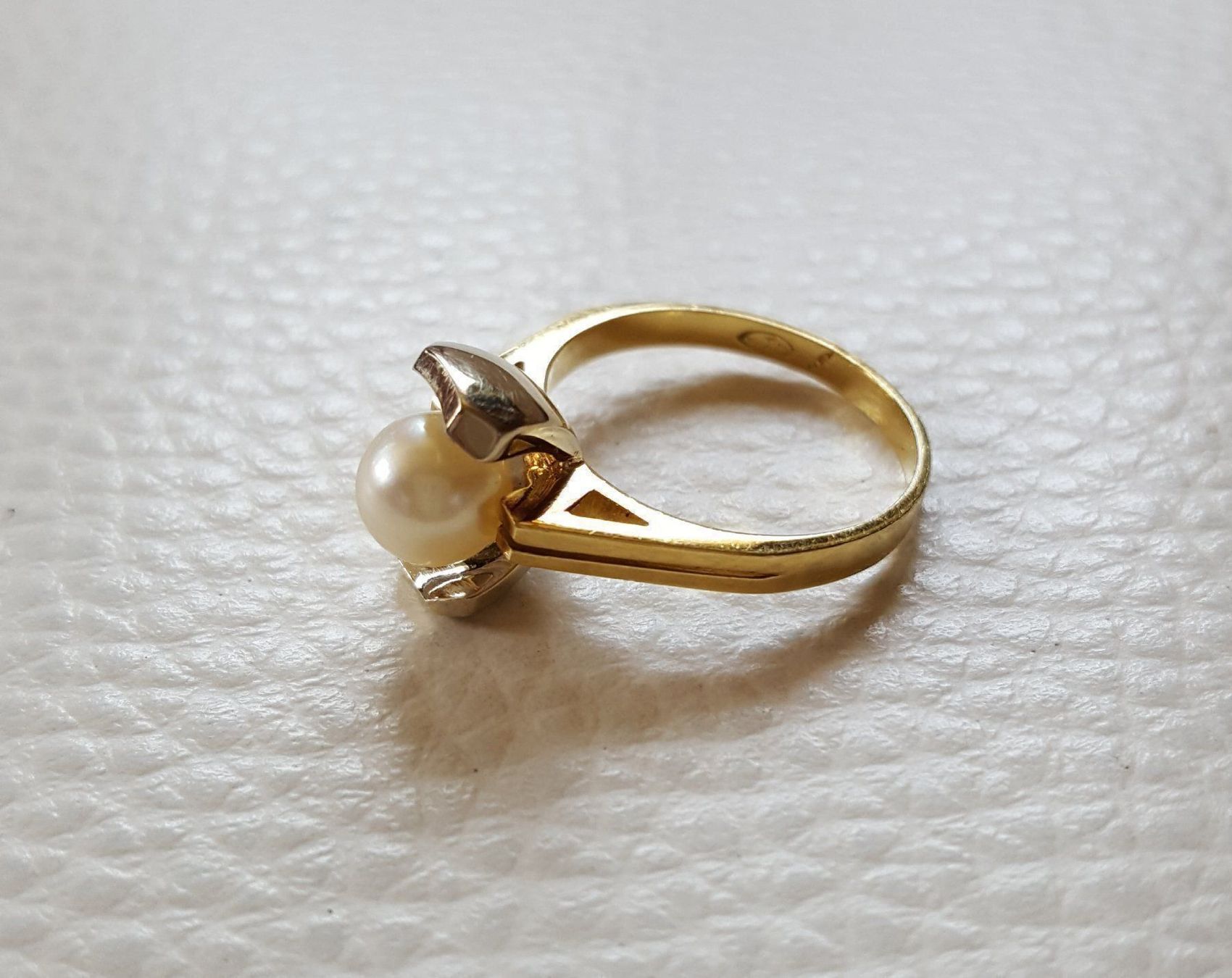 Anelli: Massiv Gold 750 Ring Mit Perle 18 Karat – Usato da Wald ZH venduto da Dasilver 7