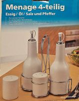 4-tlg. Menage-Set (Essig, Öl, Salz & Pfeffer)