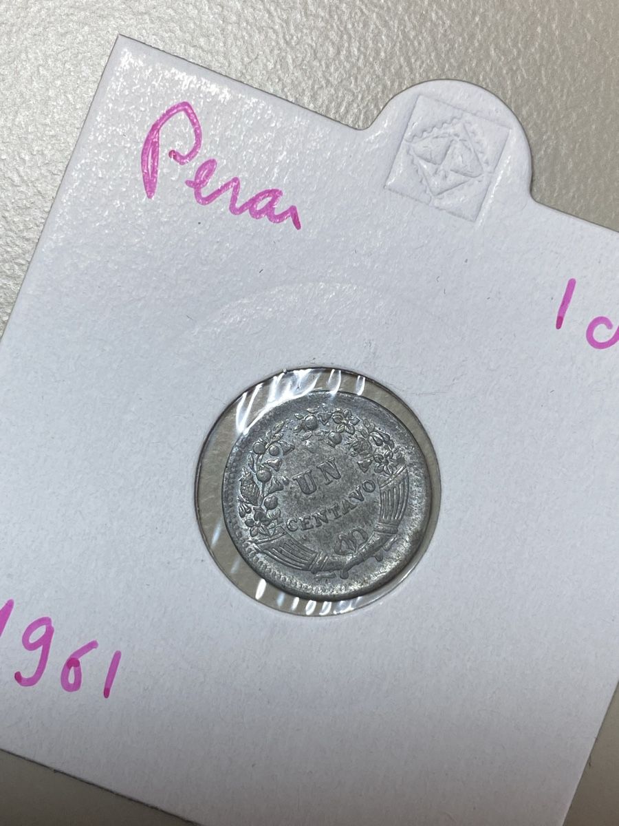 Alle Münzen: Pérou - 1 cent - 1961 – Gebraucht aus Payerne von Mike1682