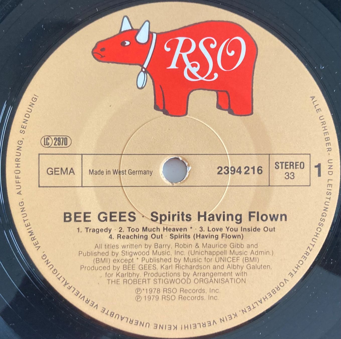 Dischi in vinile: THE BEE GEES - SPIRITS HAVING FLOWN – Usato da Poliez-Pittet venduto da Newtown-Records 3