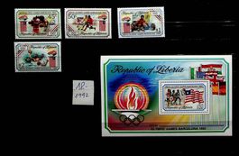 AFRIQUE LIBÉRIA TIMBRES NEUFS** 1992. COTE 18 EUROS /JU42