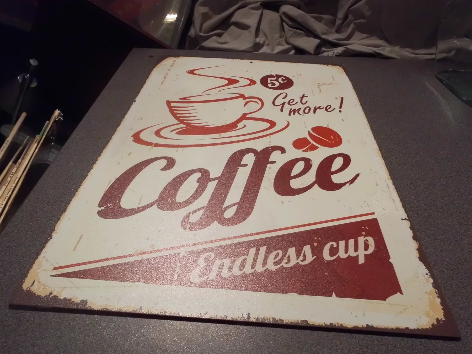 Ecriteaux: Blechschild Coffee, Endless Cup – D'occasion à Zürich par abraxas1291