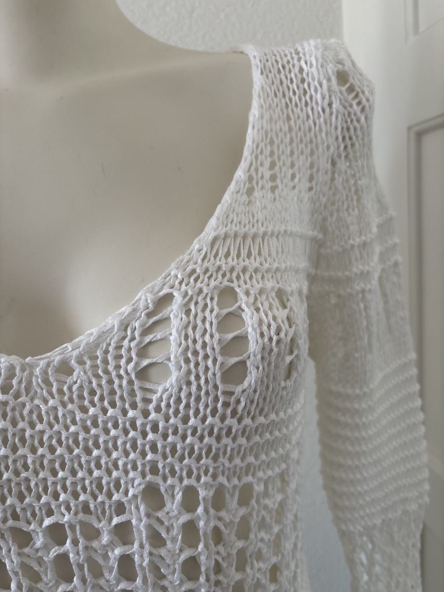 Maglioni & Felpe: MyAe Sommer-Strickpullover, weiss, Gr.S – Usato da langenthal venduto da rundholz7 2