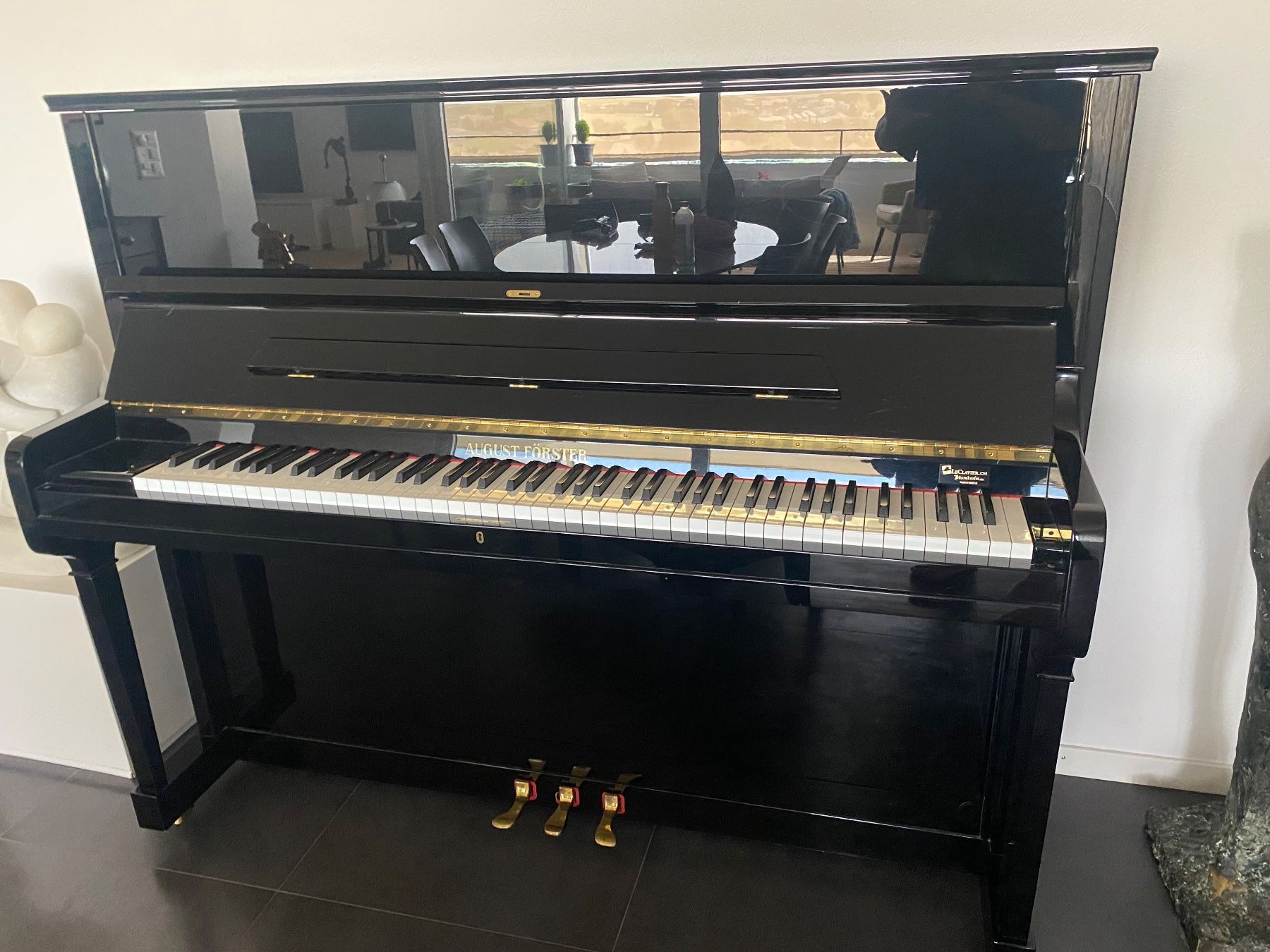 Strumenti musicali: Piano droit August Förster – Usato da Romont FR venduto da kas_tz7x