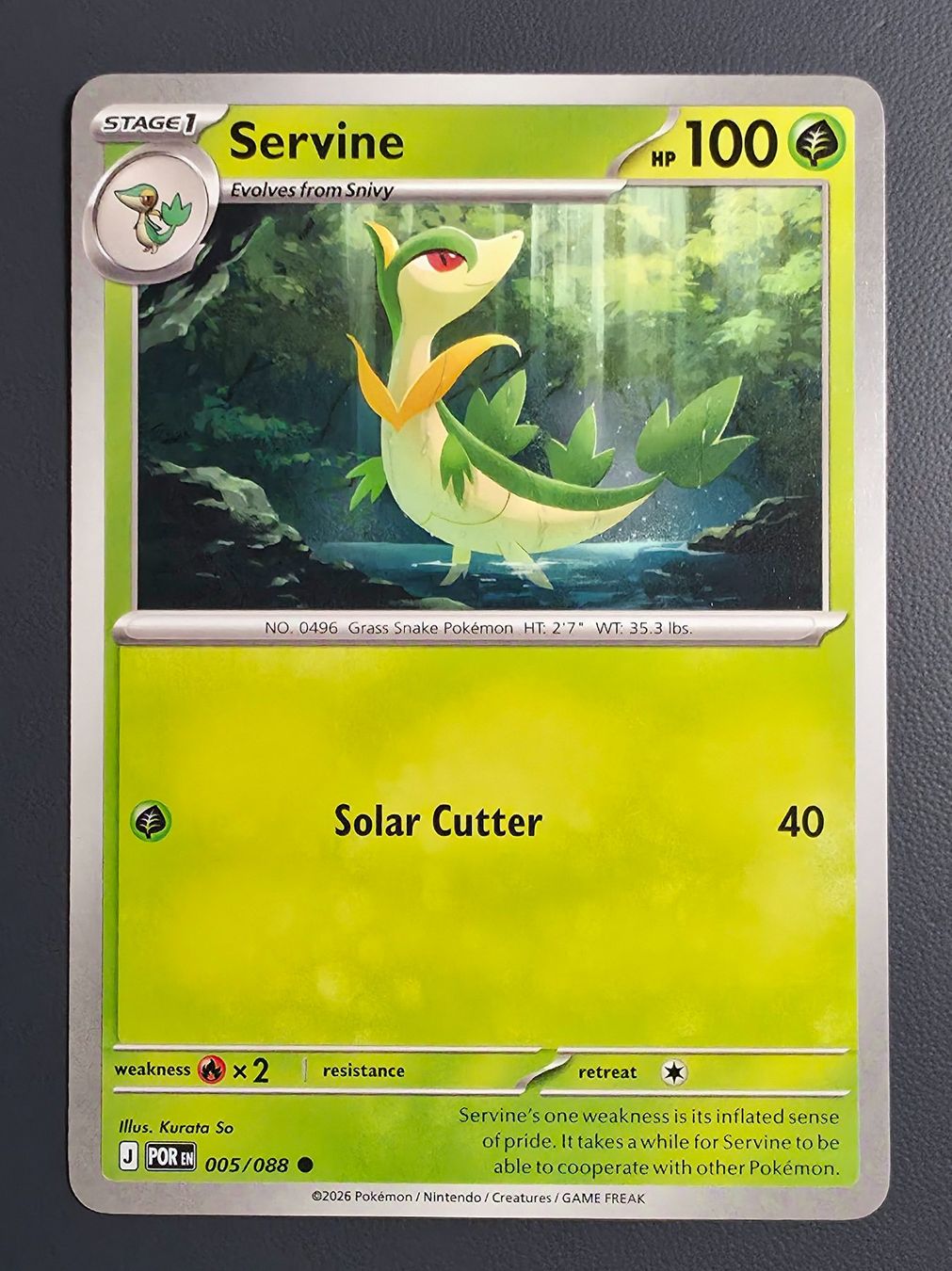 Pokémon Sammelbilder & Trading cards: Servine, 005/088, Pokémon – Neu (gemäss Beschreibung) aus Zürich von StickerPatron