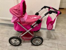 Puppenwagen rosa mit Tasche in sehr gutem Zustand