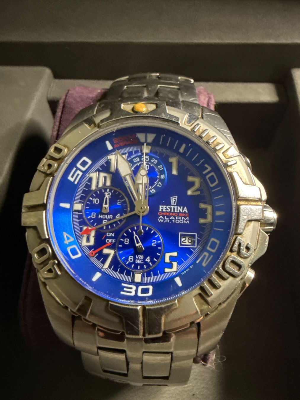 Festina Uhren: Festina Chrono Alarm 43 mm – Gebraucht aus Pfeffingen von Allhandelklgwatches