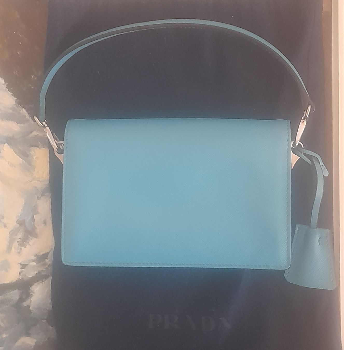 Borse da donna: Sac PRADA, en cuir bleu.  – Usato da Lausanne venduto da Glam-Luxe 4