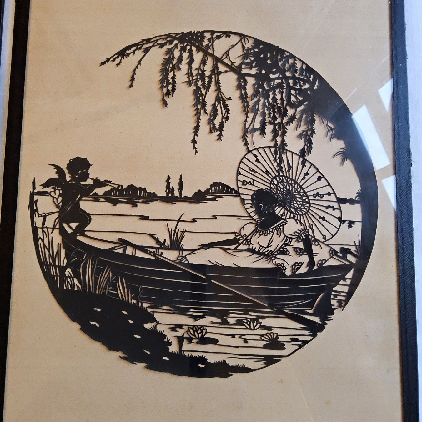 Grafiken & Lithographien: Paar romantische antike Scherenschnitte ca 1880 – Gebraucht aus Zürich von helsan 4
