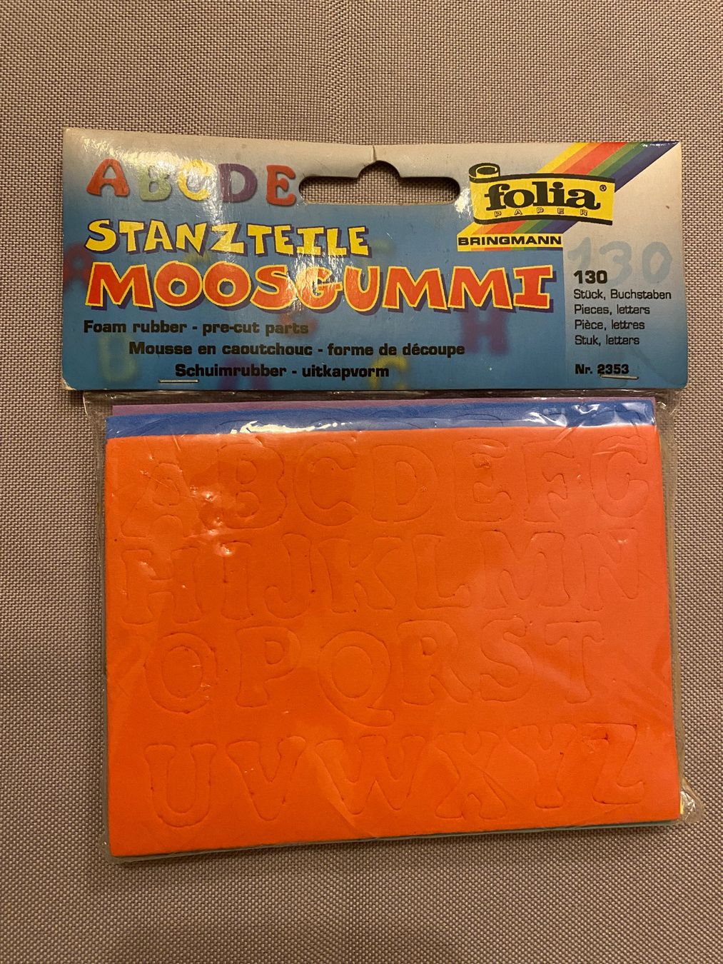 Kit bricolage: Moosgummi Stanzteile Buchstaben Basteln Farbig NEU – Nuovo e nell'imballaggio originale da Basel venduto da him_5r5n