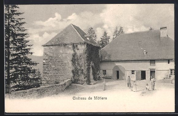 Cartoline postali: AK Motiers, le Chateau – Usato da Berlin venduto da bartko-reher
