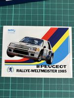 Vintage-Aufkleber von Peugeot: „Rallye-Weltmeister 1985“ 