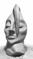 Ton Skulptur "Träumerin" - Einzigartiges Kunstwerk!