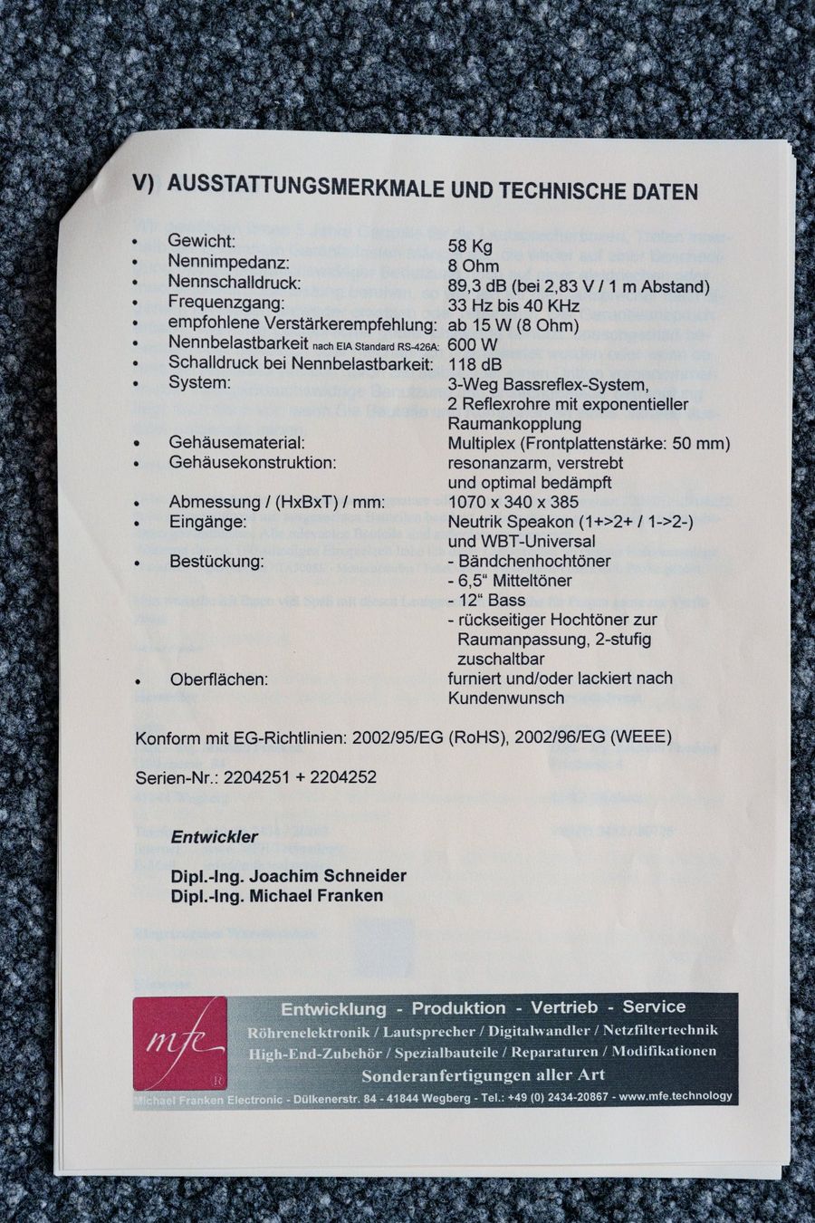 Lautsprecher: Lautsprecher MFE Secundo Anniversary – Gebraucht aus Brunnen von Techfreak1 3