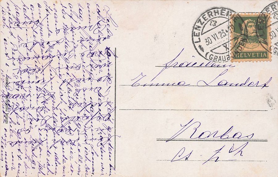 Cartoline postali: Lenzerheidsee, gelaufen 1923 – Usato da Frauenfeld venduto da POML 1
