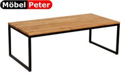 Salontisch 60x120cm mit Holzplatte natur