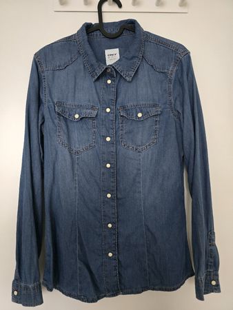 Jeans-Hemd / Jeansbluse Denim von Only, Denimblau