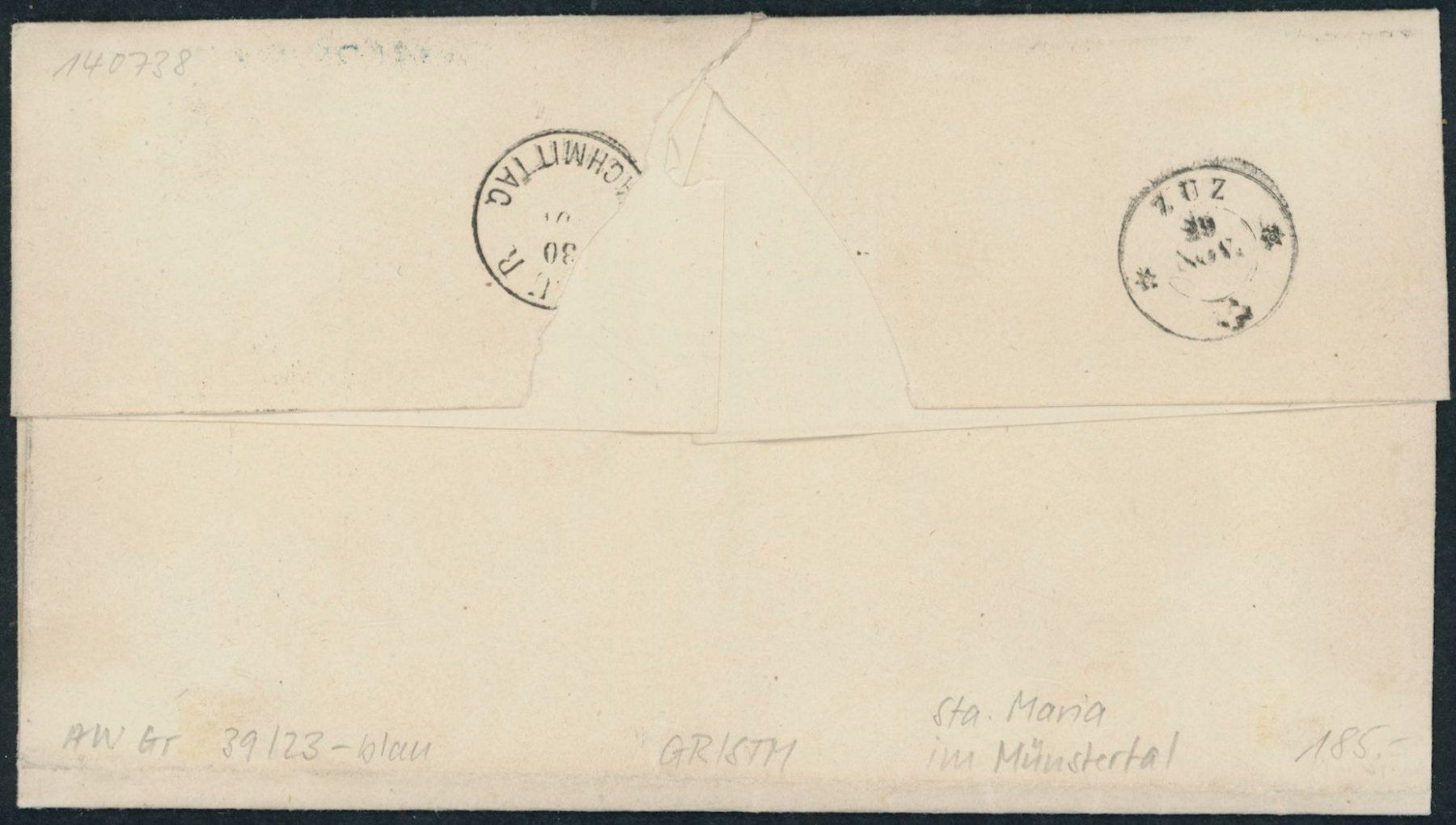 Alle Briefmarken: GR St. Maria - Stabstempel - Zernez - Brief – Gebraucht aus Schindellegi von leecollect 1