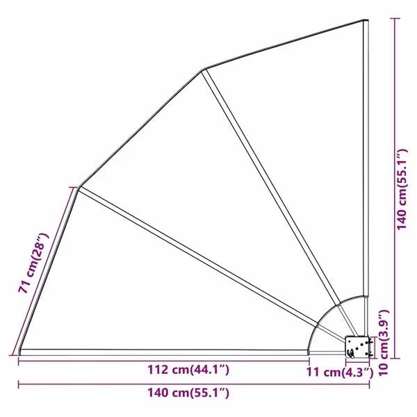 Tende da sole: Halbrunde Seitenmarkise, idealer Sonnen- und Windschutz – Nuovo e nell'imballaggio originale da Oensingen venduto da marijadavide 6