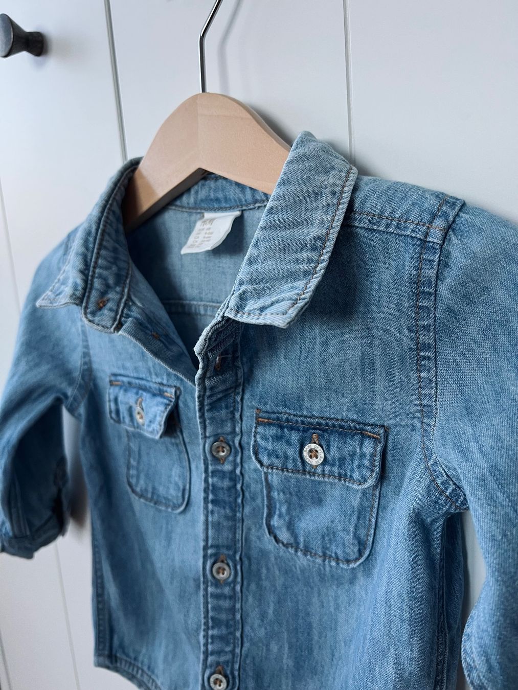 H&M Camicie, Top & T-shirt: H&M, 68, Hemd, jeans, blau – Nuovo (secondo la descrizione) da Burgdorf venduto da rulan