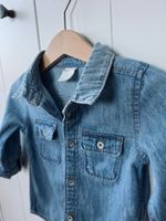 H&M, 68, Hemd, jeans, blau
