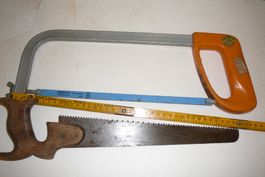 Alte Metallsäge Bügelsäge/Handsäge Werkstattfund Säge