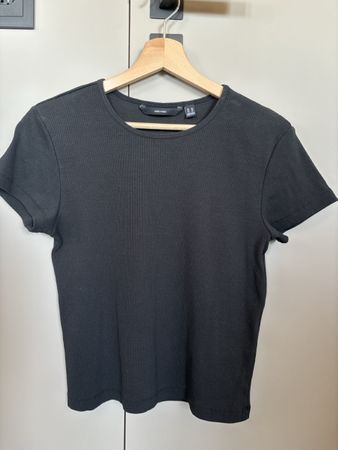 Damen T-Shirt Vero Moda gerippt schwarz