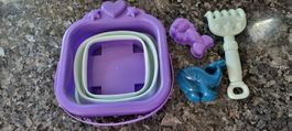 Strandspielzeug Set Eimer Förmchen Rechen neu