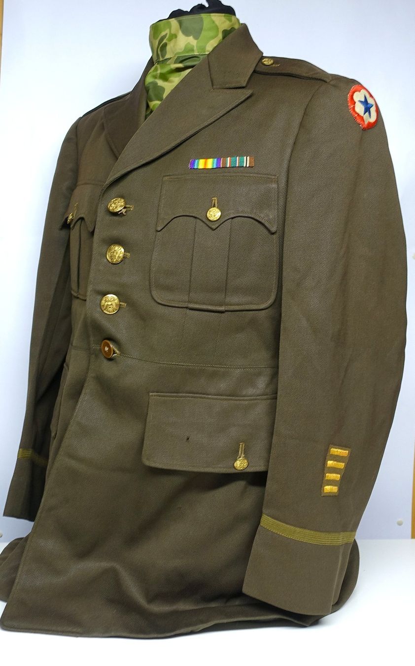 Uniformi: US Army Offizier Uniform Jacke 2.WK  gross – Usato da Kappelen venduto da Marmoe